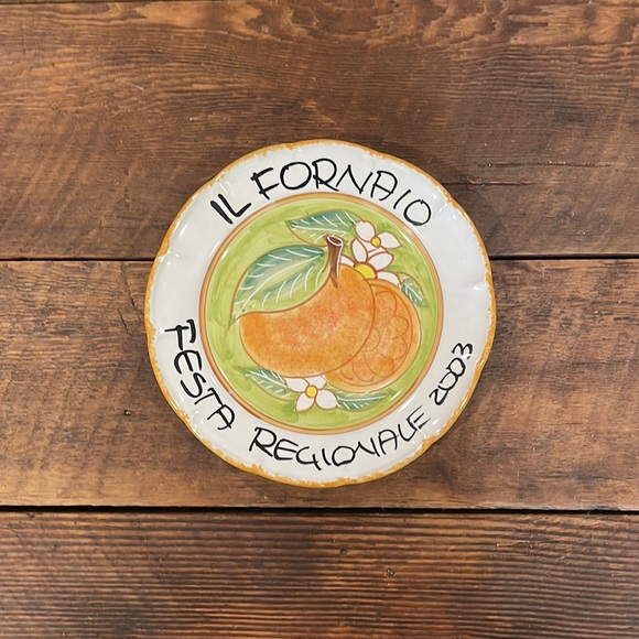 IL FORNAIO FESTA REGIONALE 2003 ITALIAN COLLECTIBLE PLATE - Picture 3 of 5